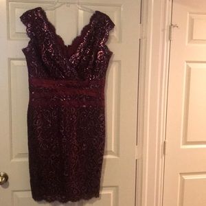 Tadashi Shoji Cabernet Cocktail Dress